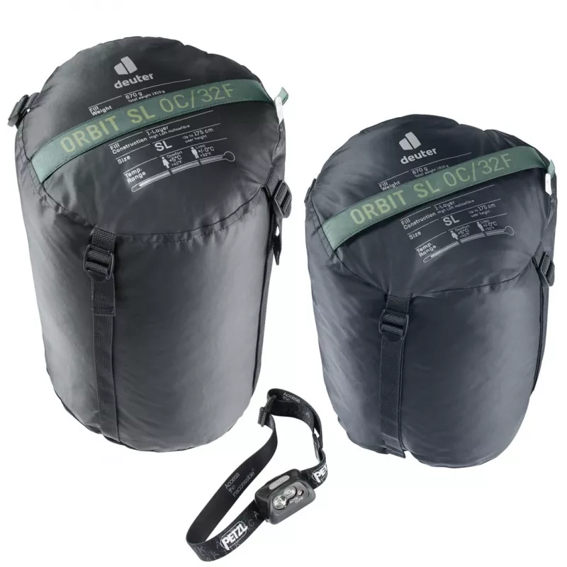 Magamiskott DEUTER Orbit SL 0 °C / 32 °F Täiskasvanute muumia, PES ripstop kangas, laius 740 mm, sügavus 470 mm