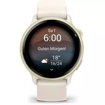 Garmin vívoactive 6 3,05 cm (1,2) AMOLED 42 mm Digitaalne 390 x 390 pikslit Puuteekraan Valge Wi-Fi GPS (satelliit)