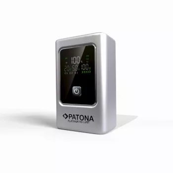 PATONA Platinum Powerbank Luxury One PD35 | 10000mAh | PD 35W | USB-C + USB-A Hõbedane, Must