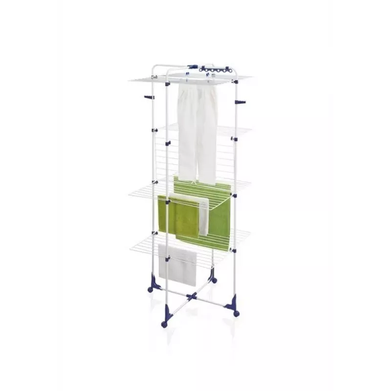 Kuivatusrest Leifheit Classic Tower 450 81456 — sise-/välistingimustes, 45 m kuivatuspinda, rattad, 1760×690 mm