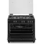 Gaasi-elektripliit MPM MPM-93-KGM-32 90 cm, gaasipliit, elektriahi, 5 põletit, must, energiaklass A