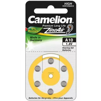 Nööpelemendid CAMELION A10 / DA10 / ZL10 tsink-õhk — 6 tk