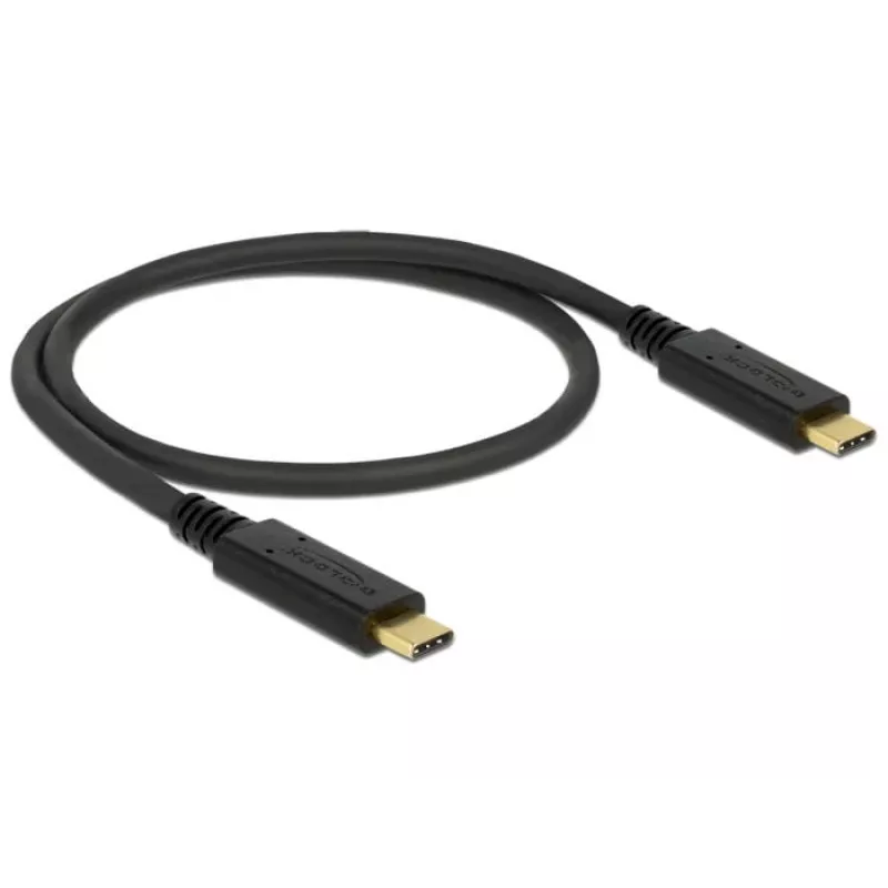 USB-kaabel DeLOCK 83042 USB 3.2 Gen 2 0,5 m USB C Must