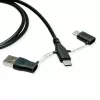 ROLINE USB 2.0 kaabel tüüp C ST/ST andmeblokeerimisadapteritega A ja C - Kaabel - Digitaalne/andmeedastus