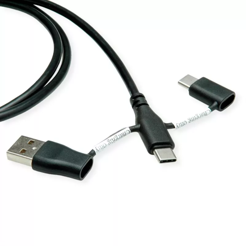 ROLINE USB 2.0 kaabel tüüp C ST/ST andmeblokeerimisadapteritega A ja C - Kaabel - Digitaalne/andmeedastus