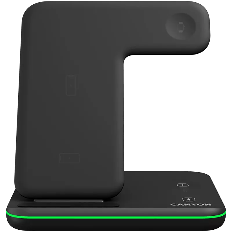 Canyon juhtmeta laadimisdokk 3in1 QI Apple'ile 15W must jaemüük
