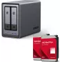 UGREEN NASync DXP2800 2-pesaline NAS-süsteem koos 2 × Western Digital 8TB WD80EFPX kõvaketastega