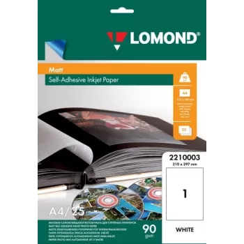 Lomond isekleepuv tindiprinteri fotopaber matt A4 25 lehte