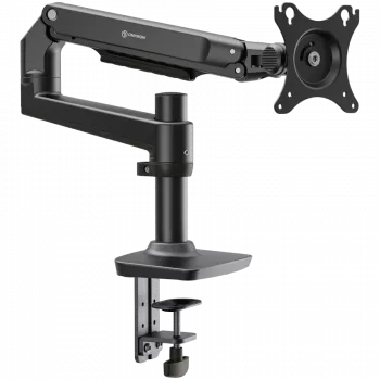 Lauamonitori kinnitus ONKRON MS75-B 43,2–96,5 cm (17-tolliste kuni 38-tolliste) ekraanide jaoks, klamber/läbiviigutihend, kuni 11 kg, VESA 75×75–100×100, kõrguse reguleerimine, pööramine ja kallutamine