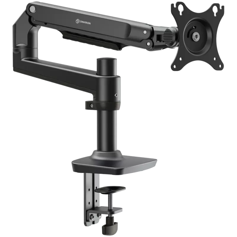 Lauamonitori kinnitus ONKRON MS75-B 43,2–96,5 cm (17-tolliste kuni 38-tolliste) ekraanide jaoks, klamber/läbiviigutihend, kuni 11 kg, VESA 75×75–100×100, kõrguse reguleerimine, pööramine ja kallutamine