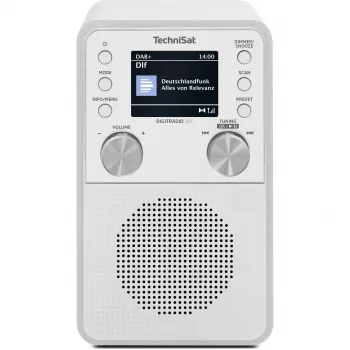 Digiraadio TECHNISAT DigitRadio 317 Valge — FM- ja DAB+-vastuvõtt, kompaktne lauaraadio disain