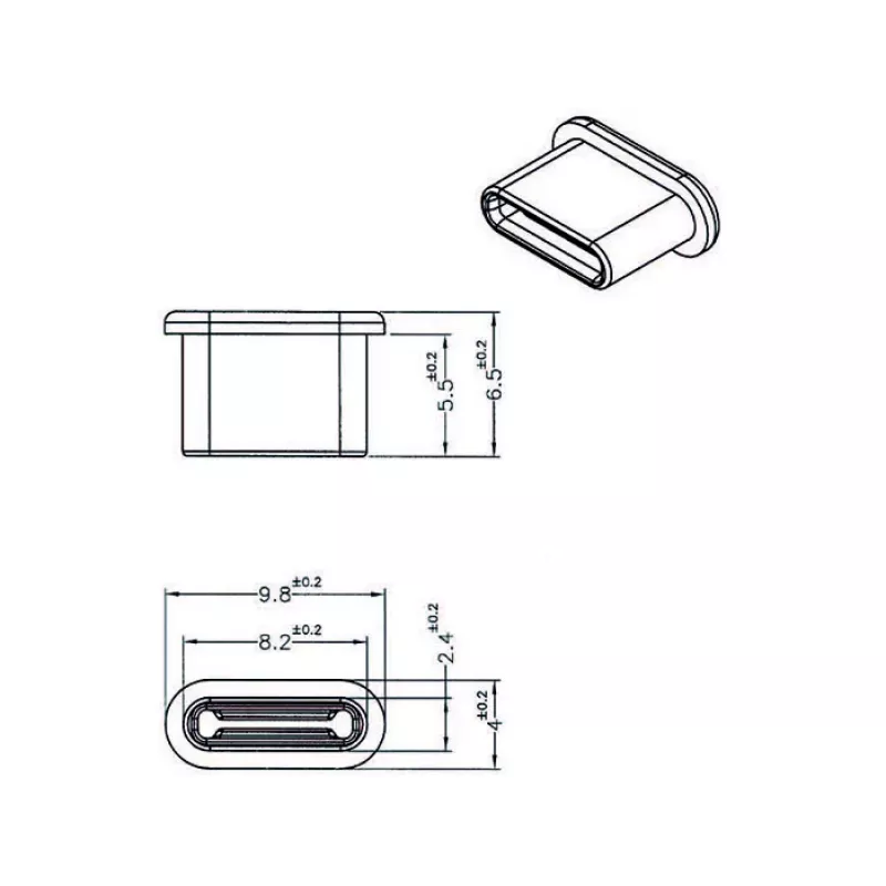Socket safety cover DeLOCK 64014 USB USB-C Must 10 pcs