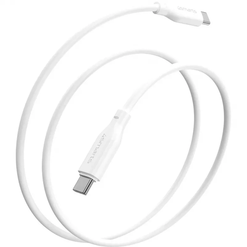 4smarts USB-C / USB-C silikoonkaabel High Flex 60W 1,5m valge