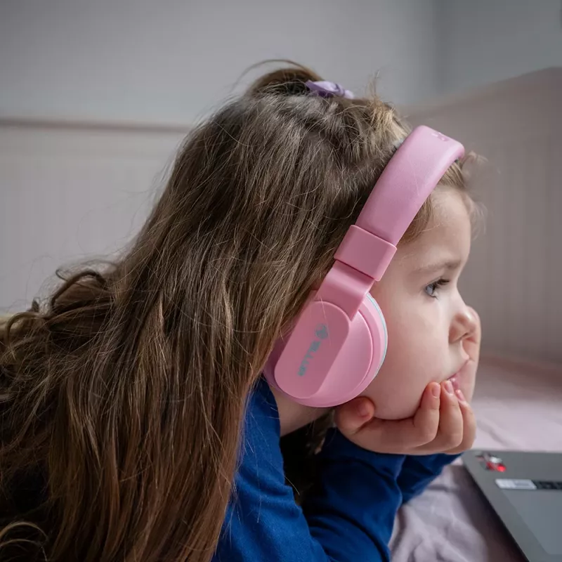 Kõrvaklapid Tellur Buddy Bluetooth üle-kõrva roosad