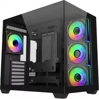 PC korpus Cooler Master Elite 681 (E681-KHNN-S00) ATX Midi Tower, must, 1×3.5 tolli + 2×2.5 tolli, 2×USB 3.0, 4×120mm ARGB, karastatud klaasist külgpaneel