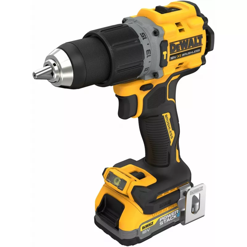 Püstolkäepidemega trell DeWALT DCD805E2T-QW, 18V Li-Ion 1.7Ah x2, harjadeta, 2000 RPM, 90 Nm, 13 mm padrun