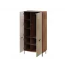 Riidekapp Cama Meble ALMERA Cama 5 90x52x185 cm, pähklipuust raam, kašmiirvärvi uksed, 6 riiulit