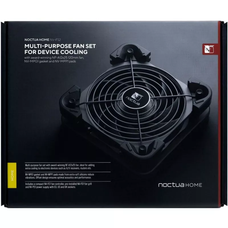 120 mm korpuse ventilaator Noctua NV-FS2 Must — vaikne arvuti jahutusventilaator, 120 mm