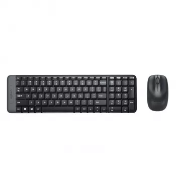 Logitech Wireless Combo MK220 - klaviatuuri- ja hiirekomplekt - juhtmevaba - 2,4 GHz - itaalia - tumehall (920-003721)