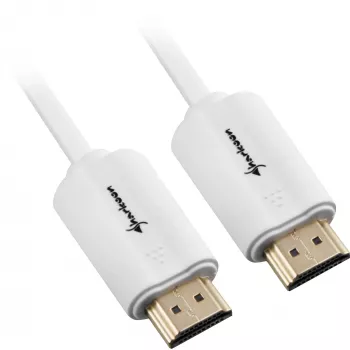 HDMI-kaabel, pistik > pistik (valge, 2 meetrit, HDMI 4K)