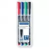 Püsimarker Staedtler Lumocolor 317 WP4 Must Sinine Roheline Punane
