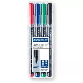 Püsimarker Staedtler Lumocolor 317 WP4 Must Sinine Roheline Punane
