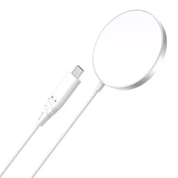 Juhtmevaba laadija CHOETECH T518 15W Magnetiline Valge – Qi magnetiline juhtmevaba laadimisalus