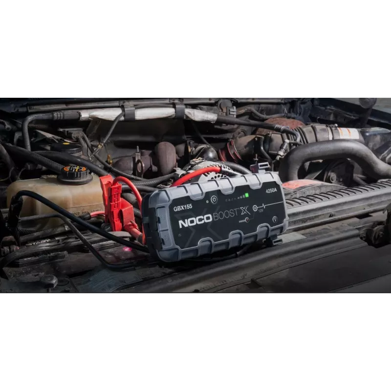 Vehicle jump starter NOCO GBX155, 4250 A output, 99 Wh Li‑Ion, 60 W charging, IP65, built‑in 500 lm LED flashlight