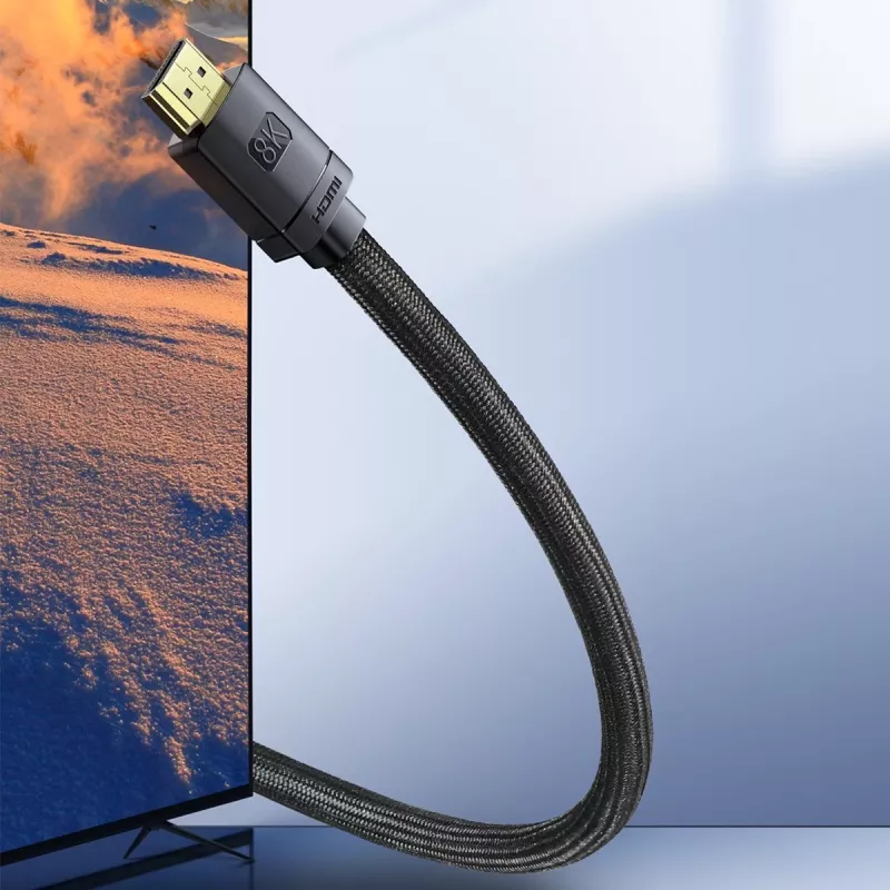 Baseus High Definition Series HDMI 2.1 kaabel, 8K 60Hz, 3D, HDR, 48Gbps, 2m (must)