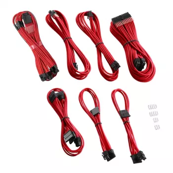 CableMod kaabel Kit C-Series PRO ModMesh RM Must Label CM-PCSR-16P3KIT-NKR-R – varjestatud toite- ja GPU-kaablid, ModMesh, punane