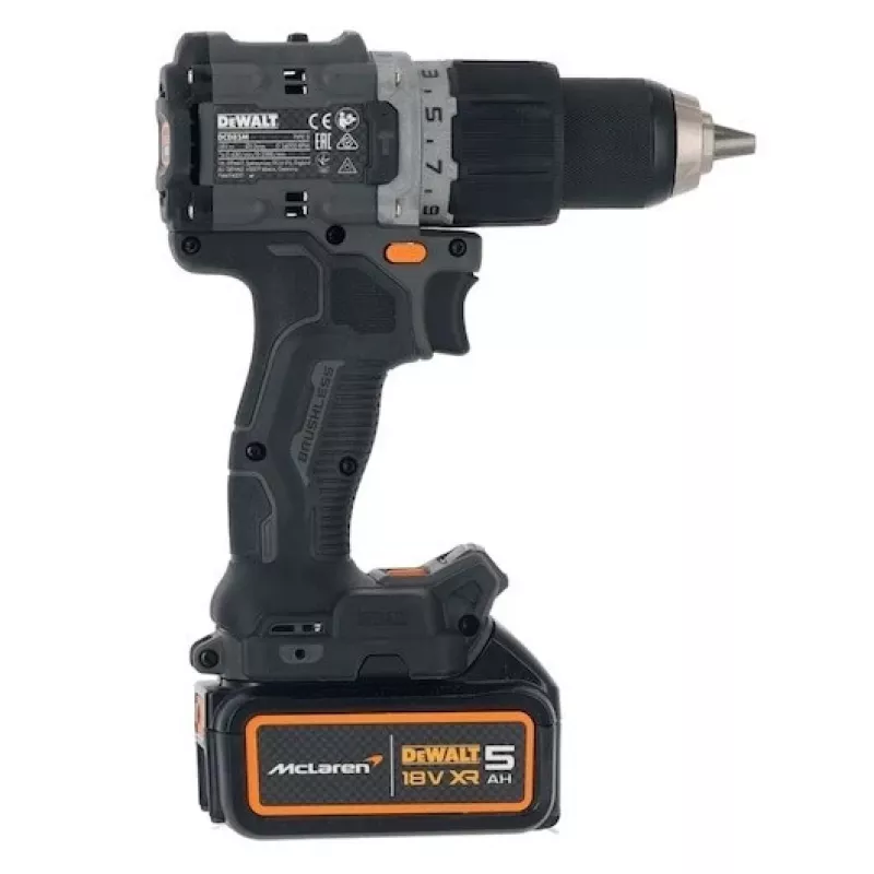 DeWalt MCLAREN DCD85MP2T puurkeeraja 18 V Must, Kollane