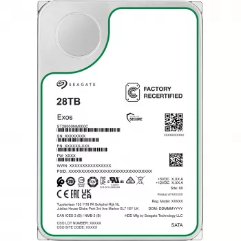HDD SEAGATE Exos 3.5 tolli 28TB SATA TAASATESTEERITUD, mudel ST28000NM000C-REC