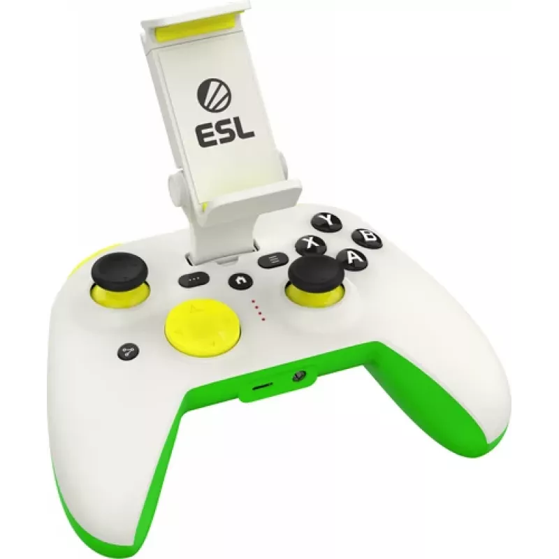 Gamepad RiotPWR RP1925ESL USB USB-C juhtmega roheline valge kollane