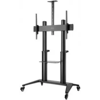 Manhattan Trolley Mount Stand for TV & Monitors, For screens: 70 inch to 120 inch, VESA compatibility: all between 200x200 to 1000x600mm - check the dimensions of the four mounting holes on back of screen to ensure it fits, Max 140kg, Height adjustable 1250 to 1600mm, LFD