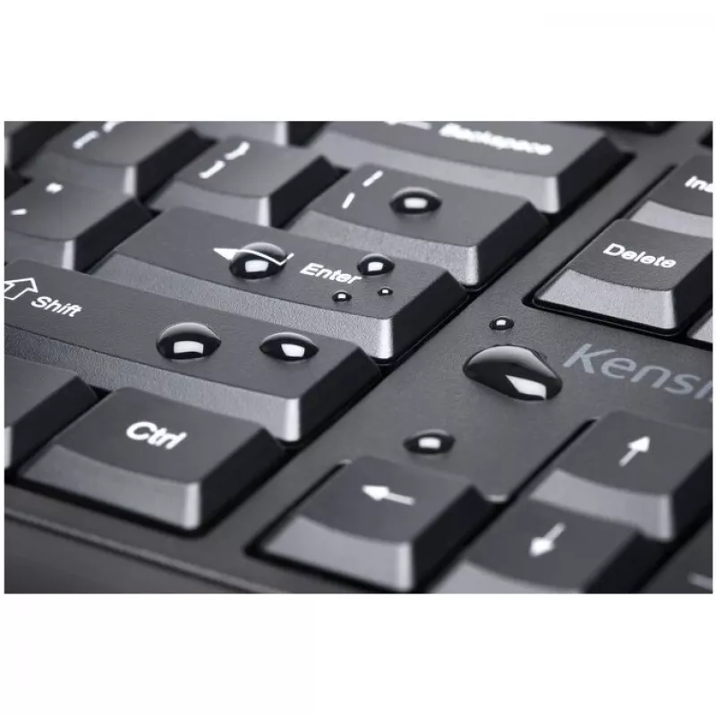Kensington ProFit Ergo juhtmevaba klaviatuur FR, täissuuruses (100%), juhtmega ja juhtmevaba, RF-juhtmevaba + USB, AZERTY, must