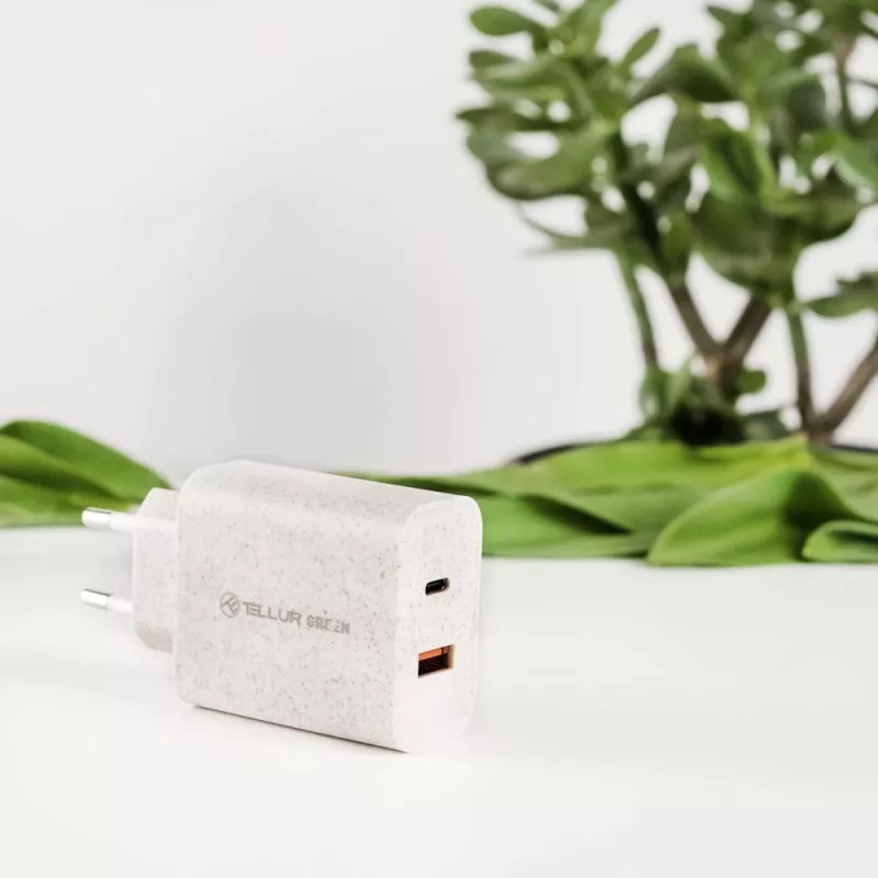 Laadija Tellur TLL151321 USB-C PD20W USB QC3.0, 20W PD ja QC3.0 kiirlaadimine