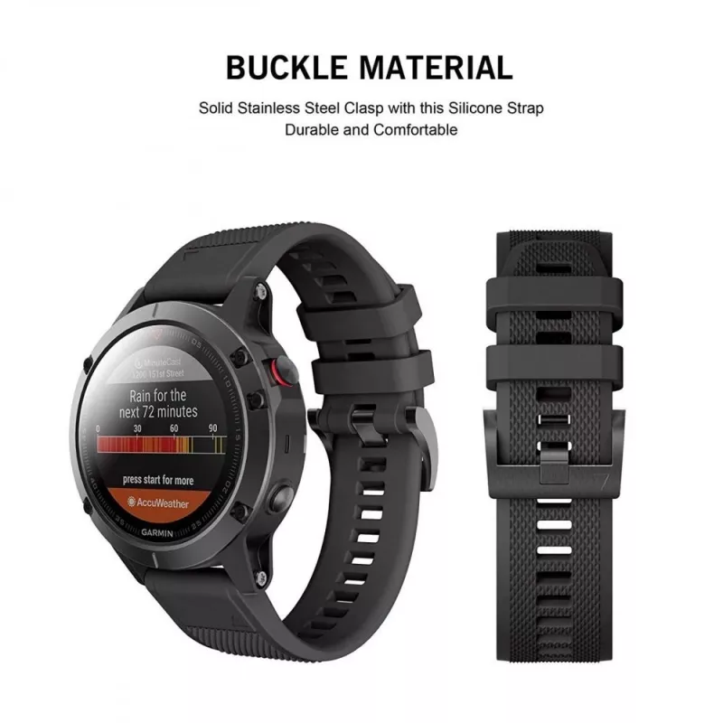 Kellarihm Tech-Protect Garmin Fenix seeriale — ühildub mudelitega Fenix 3, 5X, 3HR, 5X Plus, 6X, 6X Pro, 7X — Must