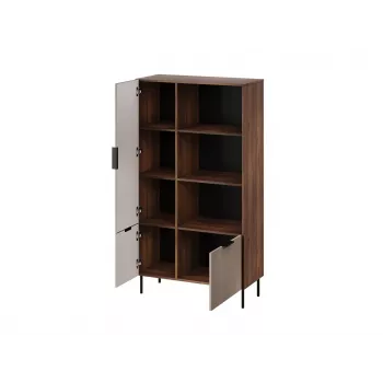 Raamaturiiul Cama Meble ALMERA Cama 4, pähkel/kašmiir, 90×42×165 cm
