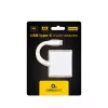 USB-graafikaadapter GEMBIRD A-CM-HDMIF-02-SV, HDMI-väljund, kuni 3840×2160, hõbedane, 58,5×51×11,6 mm