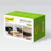 Lauapealne leivakast Maestro MR-1776-Must, plastkorpusega, puidust kaanega, 345×235×130 mm