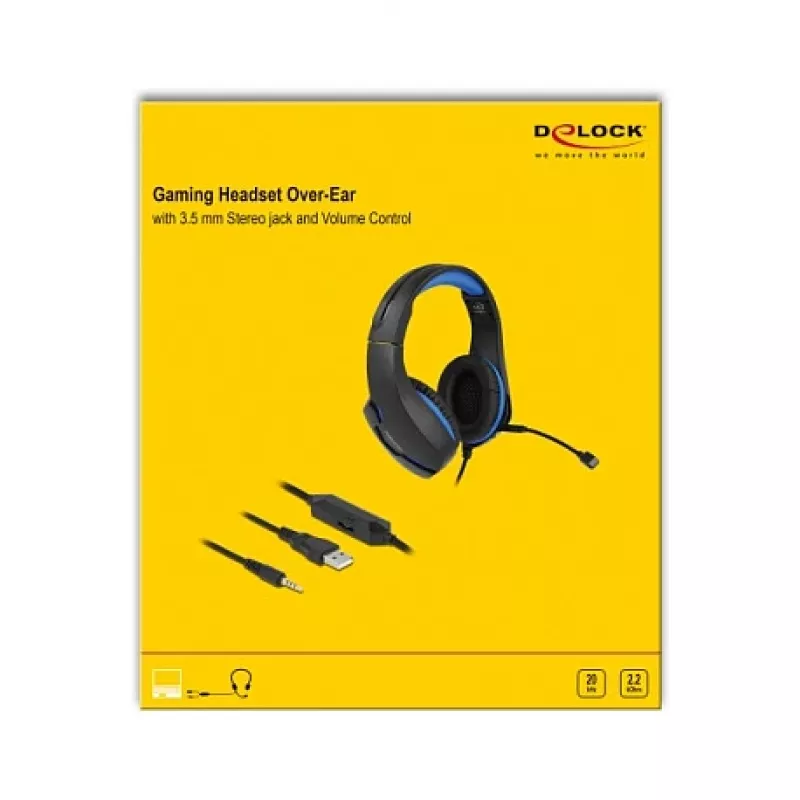 Peakomplekt DeLOCK Gaming Headset Over-Ear