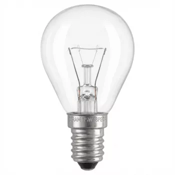 Osrami ahjulamp 15W E14 300° pirni kuju läbipaistev Bfm