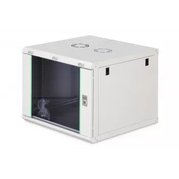 Seinale kinnitatav 19-tolline riiulikapp DIGITUS Dynamic-N DN-37106 — 9U, 600x600 mm, IP20, võtmelukk