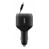 Belkin 75W 2-pordiline sissetõmmatava USB-C kaabliga auto - Kaabel (CCC001HQBK)