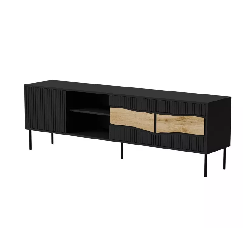 TV-kapp cama meble INSERTO 3D1W 190x40x62 cm must LED-iga
