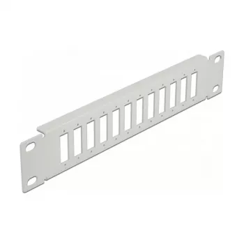 Fiiberoptiline jaotuspaneel DeLOCK 10 tolli 12 pordi SC Dupleks LC Quad 1U hall