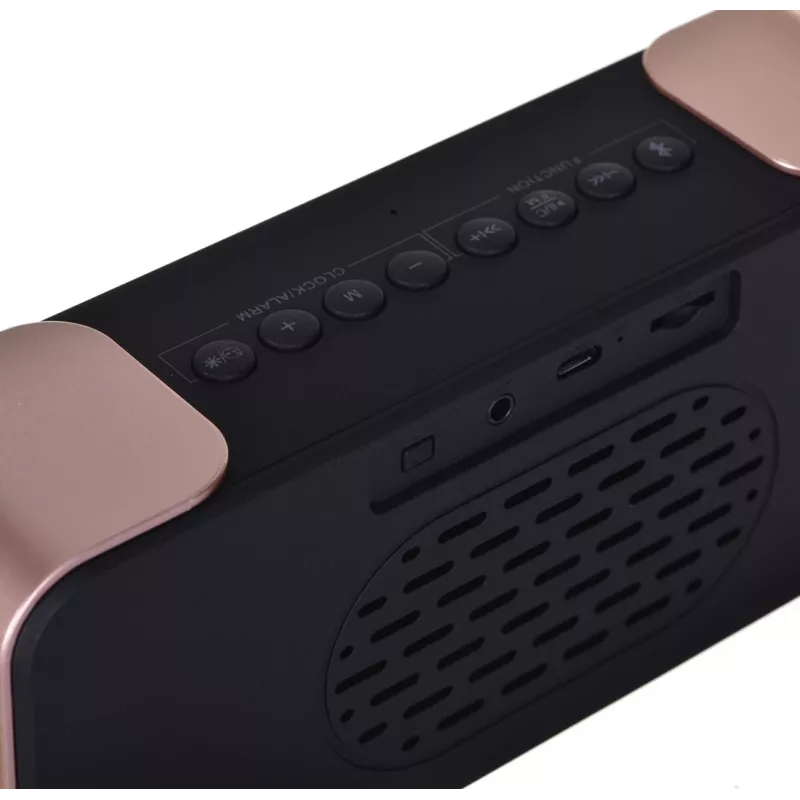 Digitaalne äratuskell Adler AD 1190CR — LED-ekraan, FM-raadio, Bluetooth, SD-mängija, 2600 mAh aku