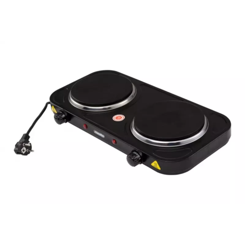 Mesko Home MS 6509 pliit Must Lauapealne Suletud plaat 2 tsooni