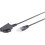 Telefonikaabel S/CONN 12-09155 1,5 m Must