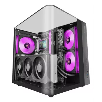 PC Midi Tower Case TACENS Mars Gaming MC-INFINIOLITE, must, karastatud klaas, toetab ATX/Micro-ATX/Mini-ITX, 120 mm ventilaatorid